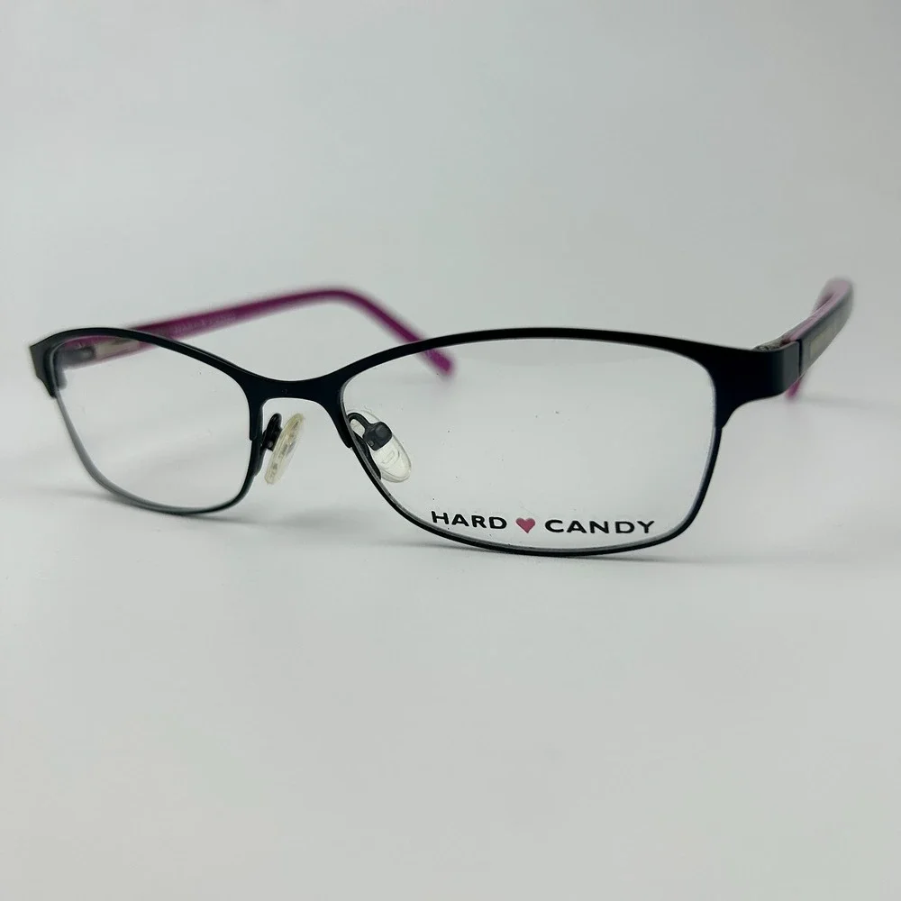 Hard Candy HC22 MBLK Women Eyeglasses Frame Black Plastic Full Rim 52-15-140 mm